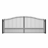 Aleko Steel Dual Swing Driveway Gate - MUNICH Style - 16 x 6 Feet