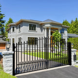 Aleko Steel Dual Swing Driveway Gate - MUNICH Style - 16 x 6 Feet