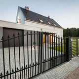 Aleko Steel Dual Swing Driveway Gate - MUNICH Style - 16 x 6 Feet