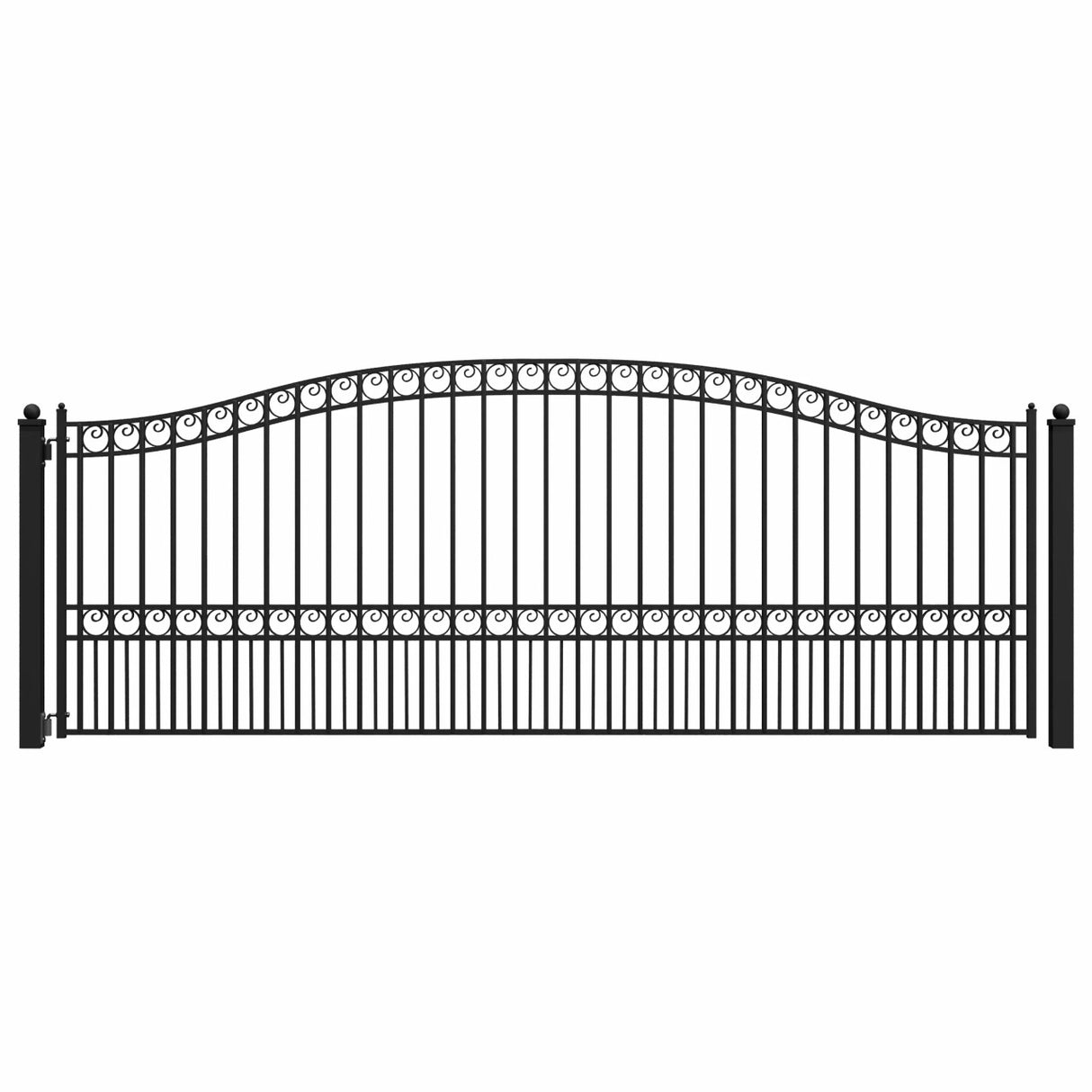 Aleko Steel Single Swing Driveway Gate - PARIS Style - 16 x 6 Feet