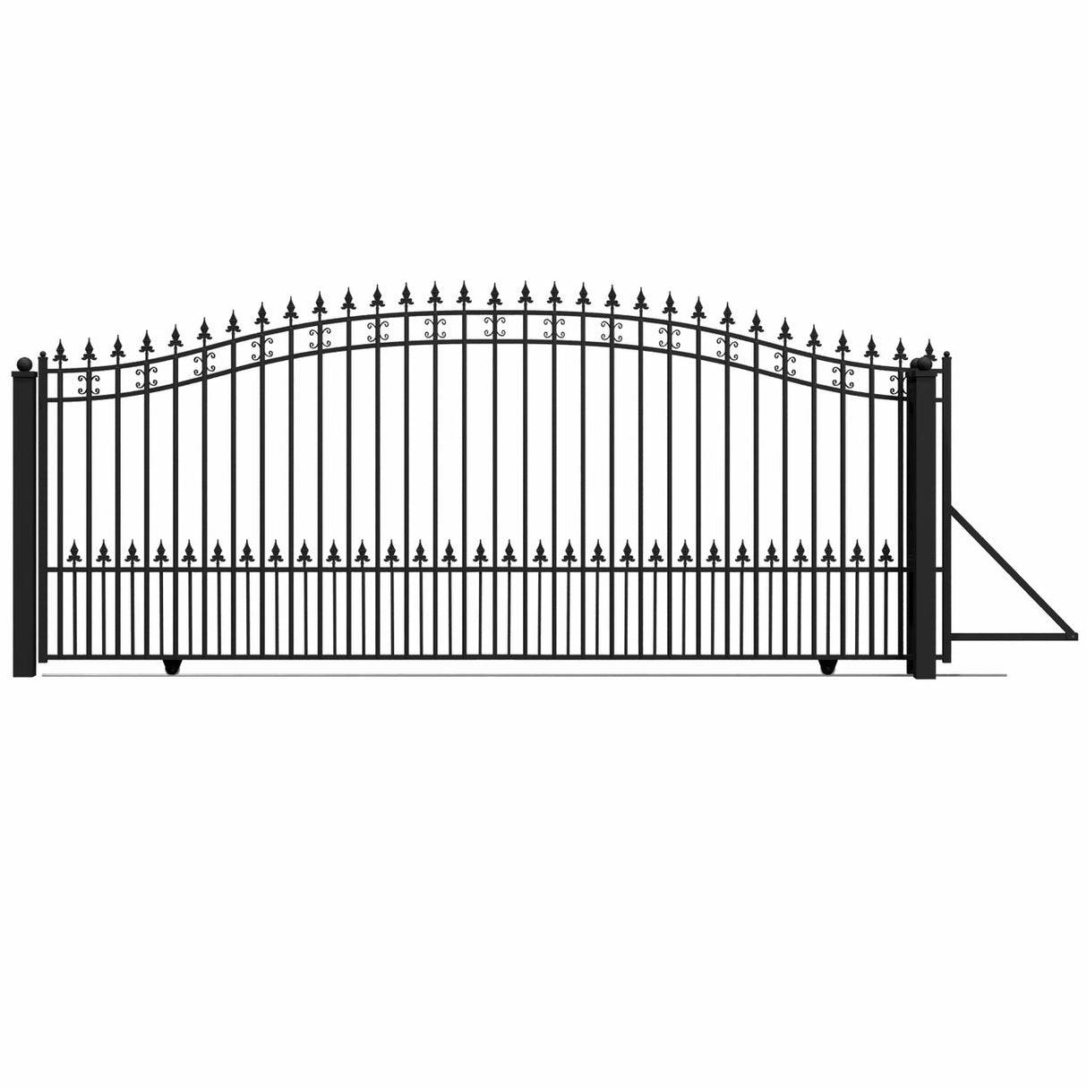 Aleko Steel Sliding Driveway Gate - ST.LOUIS Style - 16 x 6 Feet