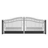 Aleko Steel Dual Swing Driveway Gate - VENICE Style - 16 x 6 Feet
