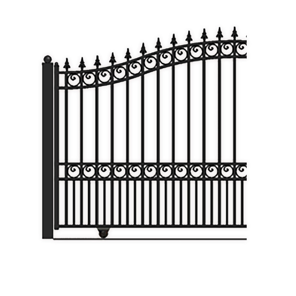 Aleko Automated Steel Sliding Driveway Gate and Gate Opener Complete Kit – LONDON Style – 18 x 6 Feet
