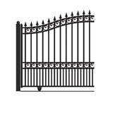 Aleko Automated Steel Sliding Driveway Gate and Gate Opener Complete Kit – LONDON Style – 18 x 6 Feet