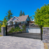 Aleko Steel Sliding Driveway Gate - LONDON Style - 18 x 6 Feet