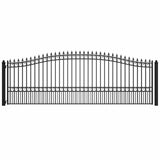 Aleko Steel Single Swing Driveway Gate - LONDON Style - 18 x 6 Feet