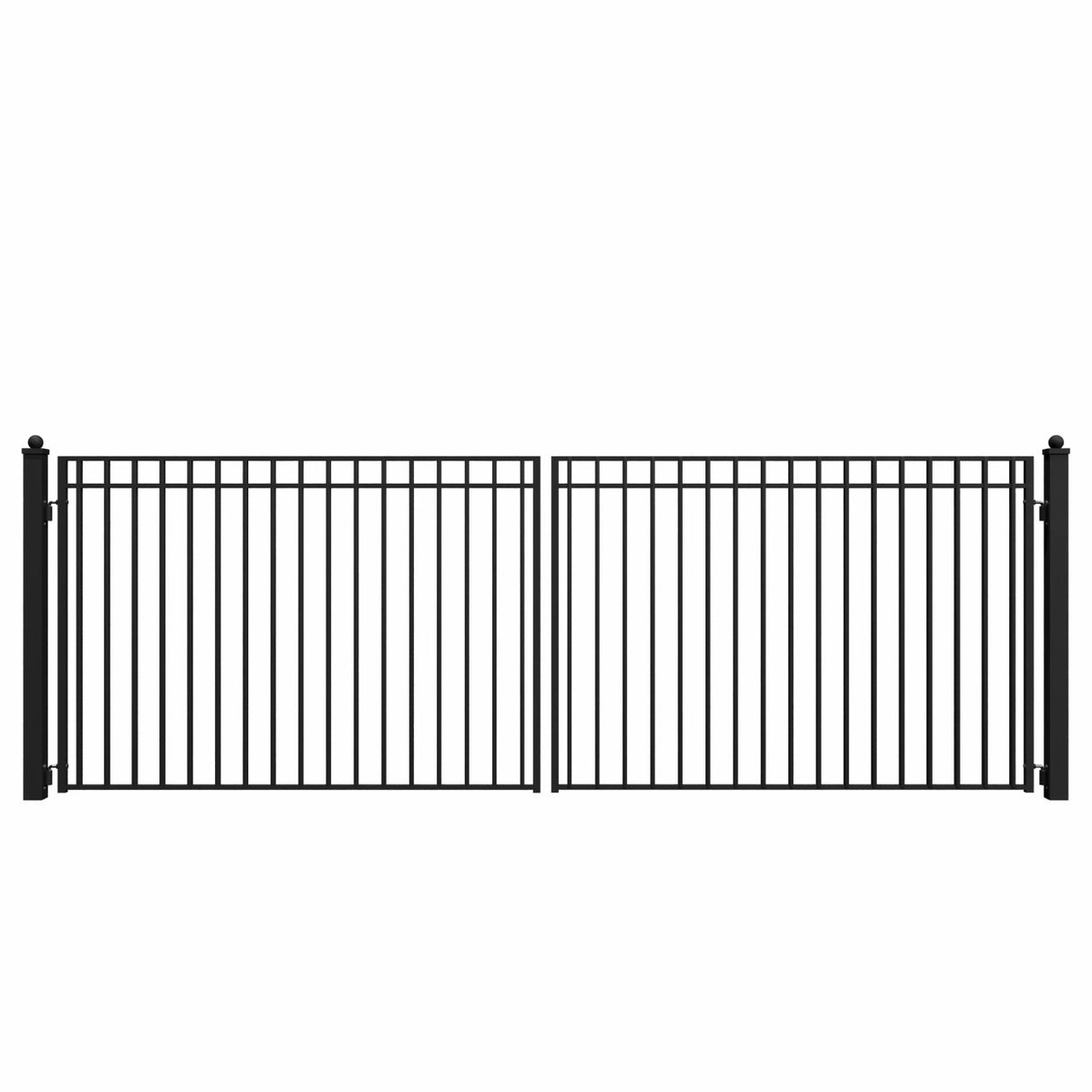 Aleko Steel Dual Swing Driveway Gate - MADRID Style - 18 x 6 Feet