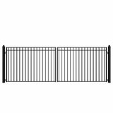 Aleko Steel Dual Swing Driveway Gate - MADRID Style - 18 x 6 Feet