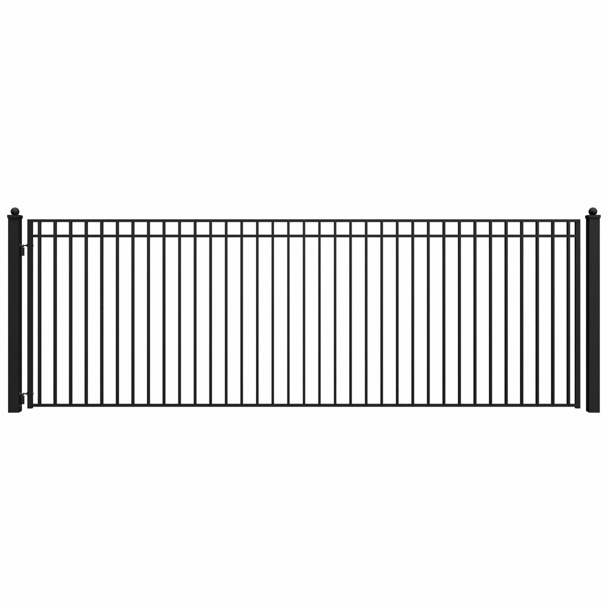 Aleko Steel Single Swing Driveway Gate - MADRID Style - 18 x 6 Feet