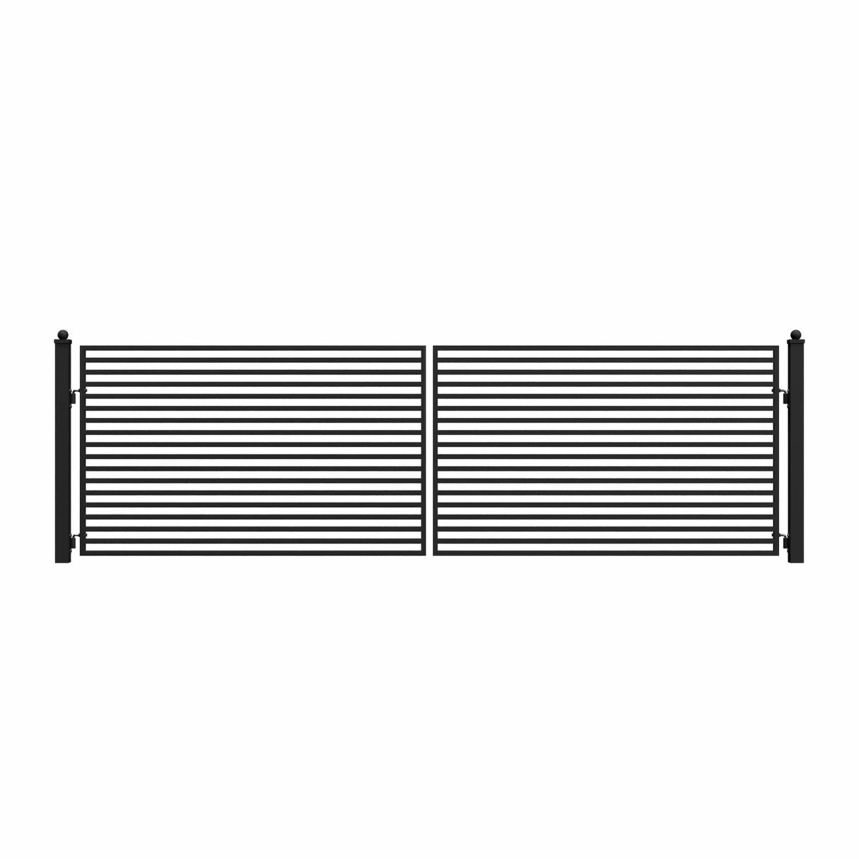 Aleko Steel Dual Swing Driveway Gate - MILAN Style - 18 x 6 Feet