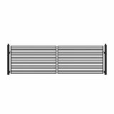 Aleko Steel Dual Swing Driveway Gate - MILAN Style - 18 x 6 Feet