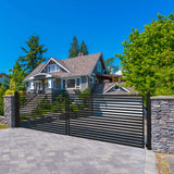 Aleko Steel Dual Swing Driveway Gate - MILAN Style - 18 x 6 Feet