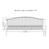 Aleko Steel Single Swing Driveway Gate - MUNICH Style - 18 x 6 Feet