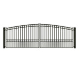 Aleko Steel Dual Swing Driveway Gate - PARIS Style - 18 x 6 Feet