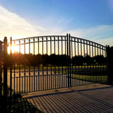 Aleko Steel Dual Swing Driveway Gate - PARIS Style - 18 x 6 Feet