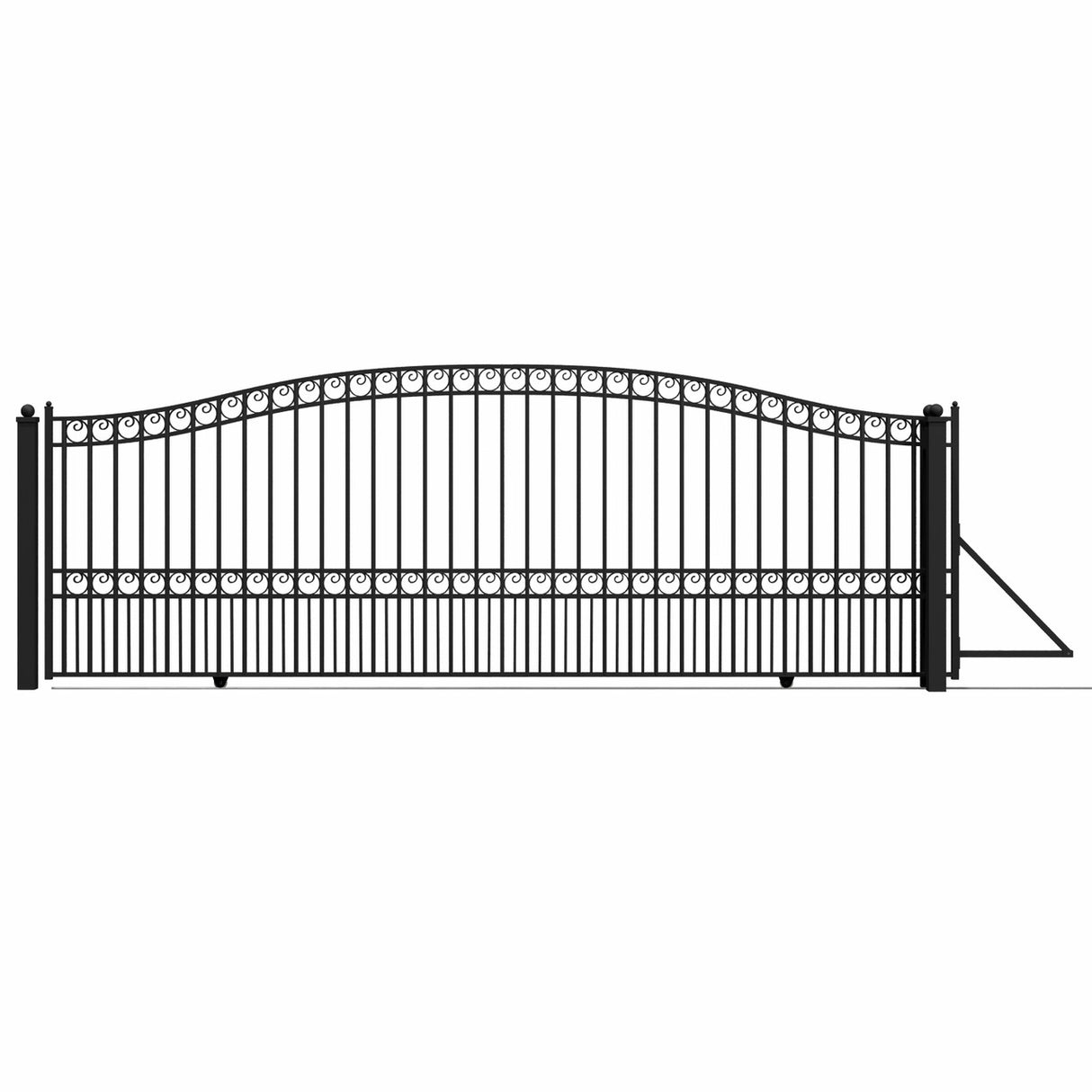 Aleko Steel Sliding Driveway Gate - PARIS Style - 18 x 6 Feet