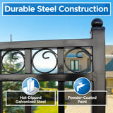 Aleko Steel Sliding Driveway Gate - PARIS Style - 18 x 6 Feet