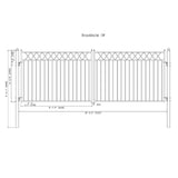 Aleko Steel Dual Swing Driveway Gate - STOCKHOLM Style - 18 x 6 Feet