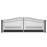 Aleko Steel Dual Swing Driveway Gate - VENICE Style - 18 x 6 Feet