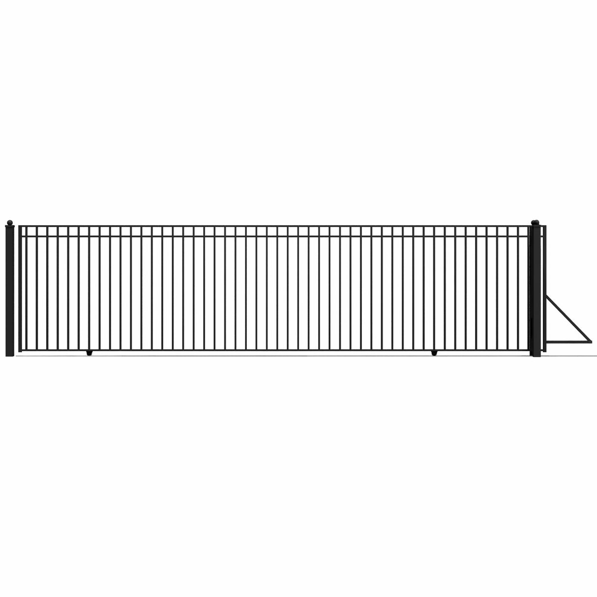 Aleko Single Slide Steel Driveway Gate - MADRID Style - 12 x 6 Feet