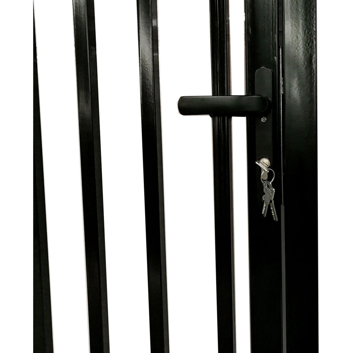 Aleko Steel Dual Swing Driveway Gate with Built-In Pedestrian Door - VIENNA Style - 16 x 7 Feet