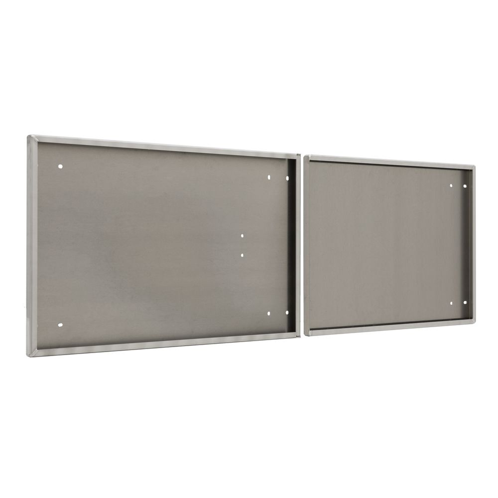 Polished Aluminum Door Upgrade for 60" W Trailer Cabinet