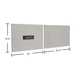 Polished Aluminum Door Upgrade for 60" W Trailer Cabinet