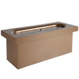 The Outdoor Plus Ramona Rectangular Concrete Fire Table plus Free Cover