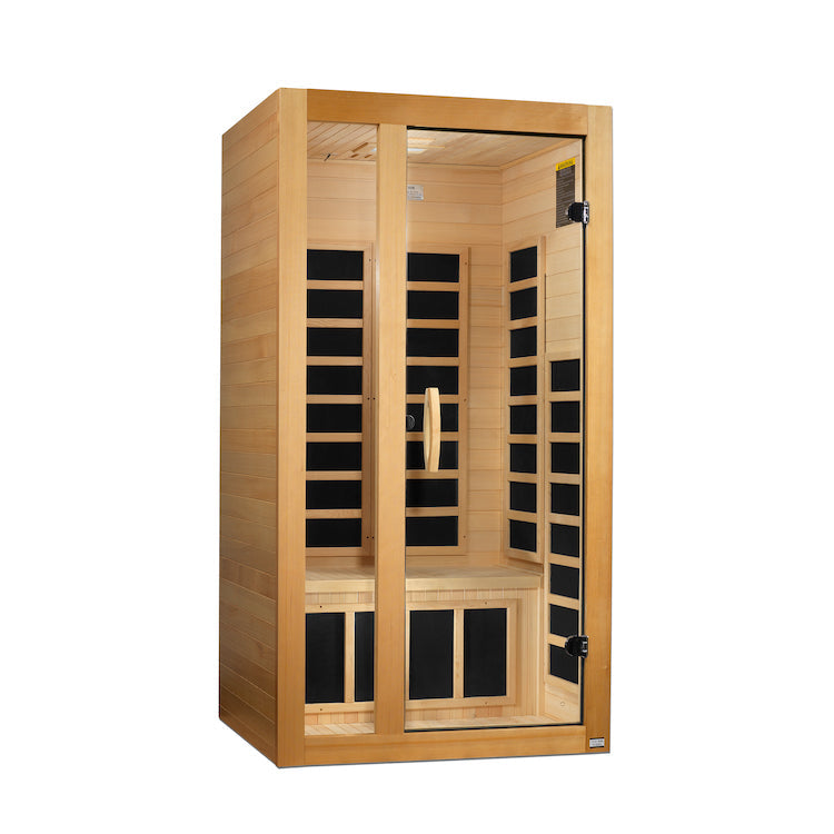 Dynamic Gracia 1-2-Person Low EMF FAR Infrared Sauna (Canadian Hemlock)