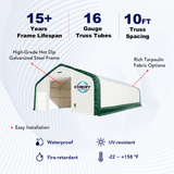 Double Truss Storage Shelter W30'xL80'xH20'