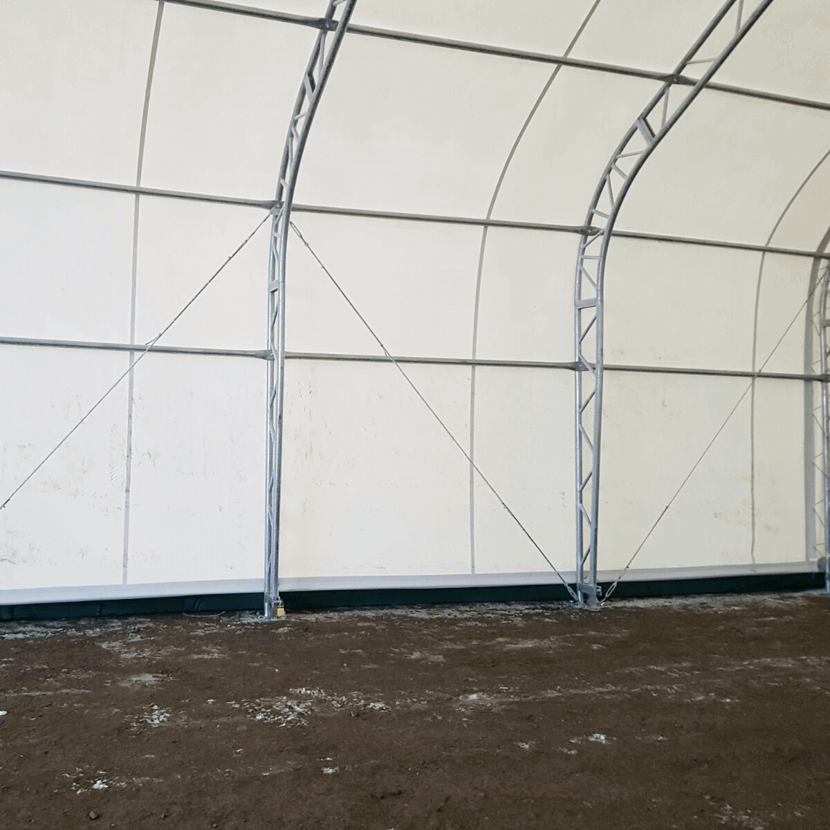 Double Truss Storage Shelter W30'xL80'xH20'