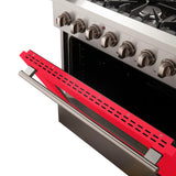 FORNO Galiano 36" 5.36 cu. ft. Dual Fuel Range with 6 Italian Burners in Red, FFSGS6156-36RED