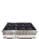 FORNO Capriasca 48" 6.58 cu. ft. Dual Fuel Range with 8 Italian Burners in White, FFSGS6187-48WHT