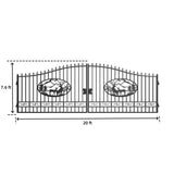 Greatbear Dual Swing Wrought Iron Gate for Driveway