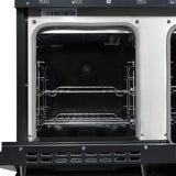 FORNO Antico 48" 5.5 cu. ft. Gas Range with 8 Sealed Burners and Griddle in Black with Antique Brass Accents, FFSGS6219-48BLK