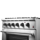 FORNO Marco 30" 4.32 cu. ft. Dual Fuel Range in Stainless Steel with 4 Sealed Burners, FFSGS6197-30