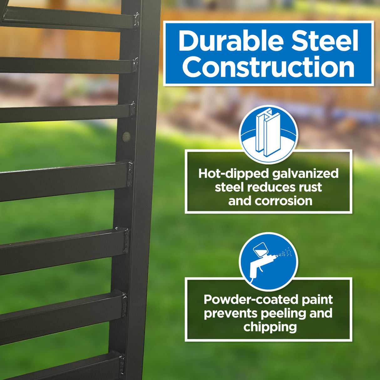 Aleko 2-Panel Fence Kit – KYIV Style – 8x5 ft.