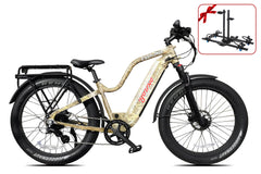 Young Electric E-Explorer 1000W Long Range Electric Hunting Bike | Optional Dual Battery | Up To 28 MPH | 26'' Fat Tire