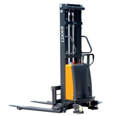 EKKO Lifts EA15B Semi-Electric Straddle Stacker 3,300 lbs Capacity - 119" Height