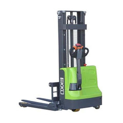 EKKO Lifts EB12E-98Li Electric Straddle Stacker 2,640 lbs Capacity - 98" Height