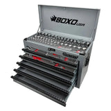 Boxo 159-Piece Metric and SAE Combo 5-Drawer Hand Carry Tool Box