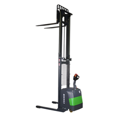 EKKO Full Powered Lithium Straddle Stacker 4000 lb Cap., 118" Height EB18C-118Li