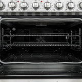 FORNO Paolo 36" 5.44 cu. ft. Freestanding Electric Range with True Convection Oven in Stainless Steel, FFSEL6011-36