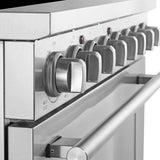 FORNO Paolo 36" 5.44 cu. ft. Freestanding Electric Range with True Convection Oven in Stainless Steel, FFSEL6011-36