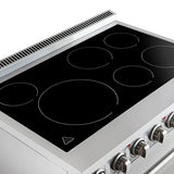 FORNO Paolo 36" 5.44 cu. ft. Freestanding Electric Range with True Convection Oven in Stainless Steel, FFSEL6011-36