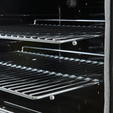 FORNO Paolo 30" 4.38 cu. ft. Freestanding Electric Range in Black with Antique Brass Handles, FFSEL6011-30BLK