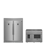 FORNO Appliance Package - 48" Gas Range and 60" Refrigerator, FBDL-005-01CAUS