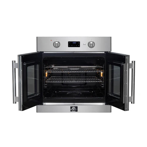 FORNO Asti 30" 3.58 cu. ft. French Door Electric Wall Oven with Air Fry, Self-Clean and Sous Vide, FBOEL1333-30