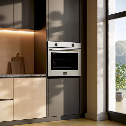 FORNO Vomero 30" 5 cu. ft. Built-In Single Electric Wall Oven in Stainless Steel, FBOEL1370-30
