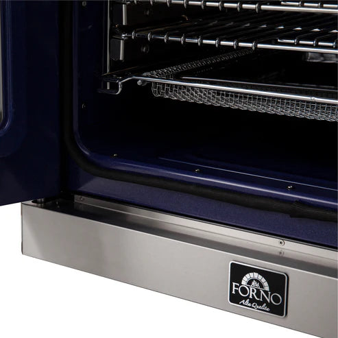 FORNO Gallico 30" 3.58 cu. ft. French Door Electric Wall Oven with Telescopic Racks, Air Fry, Self-Clean and Sous Vide, FBOEL1371-30